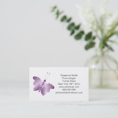 Carte De Visite Papillon Violet (Debout devant)