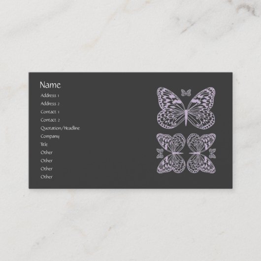 Carte De Visite Papillons (Devant)