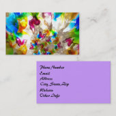 Carte De Visite Papillons Abstraits (Devant / Derrière)