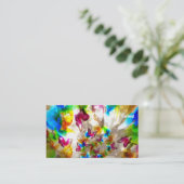 Carte De Visite Papillons Abstraits (Debout devant)