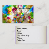 Carte De Visite Papillons Abstraits (Devant / Derrière)