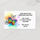 Carte De Visite Papillons arc-en-ciel Morpho et monarques (Dos)