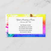 Carte De Visite Papillons arc-en-ciel peints (Dos)