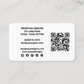 Carte De Visite Papillons Commande client Merci QR Code B&W (Dos)