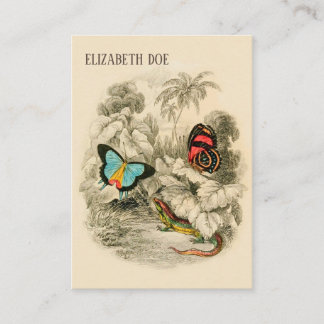 Carte De Visite Papillons dans la forêt tropicale - Écrivain de la