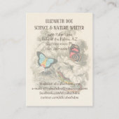 Carte De Visite Papillons dans la forêt tropicale - Écrivain de la (Dos)