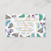 Carte De Visite Papillons d'aquarelle couleur blanche (Dos)