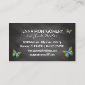 Carte De Visite Papillons d'arc-en-ciel du maître d'école | de (Dos)