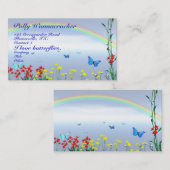 Carte De Visite Papillons de jardinage (Devant / Derrière)