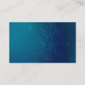 Carte De Visite Papillons d'or sur un Arrière - plan bleu (Dos)