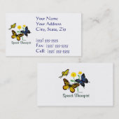 Carte De Visite Papillons d'orthophoniste (Devant / Derrière)