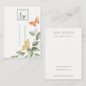 Carte De Visite Papillons du jardin du feuillage Logo Clip Display (Devant / Derrière)
