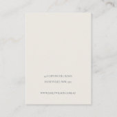 Carte De Visite Papillons du jardin en feuillage 2 étoffes d'oreil (Dos)