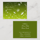 Carte De Visite Papillons et fleurs (Devant / Derrière)