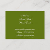 Carte De Visite Papillons et fleurs (Dos)