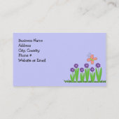 Carte De Visite Papillons et Fleurs (Dos)
