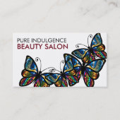 Carte De Visite Papillons flamboyants, beauté, salon de beauté (Devant)