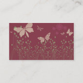 Carte De Visite Papillons & Fleurs (Dos)