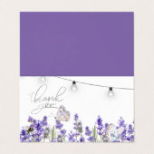 Carte De Visite Papillons Lavander Lights Botanique (Extérieur déplié)