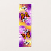 Carte De Visite Papillons Monarque sur Arrière - plan pourpre (Extérieur déplié)