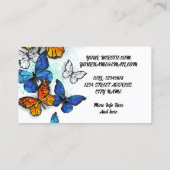 Carte De Visite Papillons Morpho et Monarques (Dos)