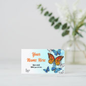 Carte De Visite Papillons Morpho et Monarques (Debout devant)