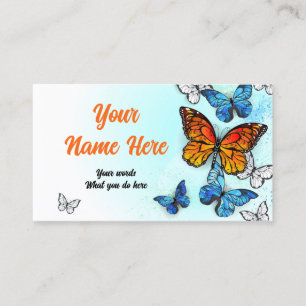 Carte De Visite Papillons Morpho et Monarques