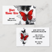 Carte De Visite Papillons Morpho et Monarques (Devant / Derrière)