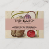 Carte De Visite Papillons noix Fleur Cerisier Aquarelle Art (Dos)