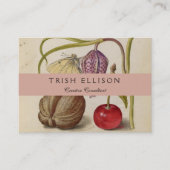 Carte De Visite Papillons noix Fleur Cerisier Aquarelle Art (Devant)