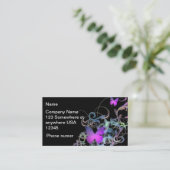 Carte De Visite Papillons pourpres lumineux (Debout devant)