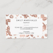 Carte De Visite Papillons rose Gold (Dos)