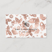 Carte De Visite Papillons rose Gold (Devant)