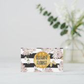 Carte De Visite Papillons scintillants à motifs floraux (Debout devant)