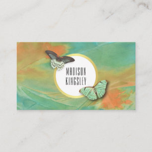 Carte De Visite Papillons vintages et Artistique moderne Abstrait