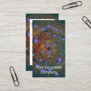 Carte De Visite Papillons violets sur mandala mystique