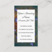 Carte De Visite Papillons violets sur mandala mystique (Dos)