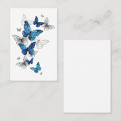 Carte De Visite Papillons volants bleus Morpho (Devant / Derrière)