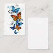 Carte De Visite Papillons volants Morpho et Monarch (Devant / Derrière)