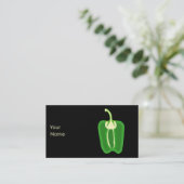 Carte De Visite Paprika Vert. Réduit de moitié (Debout devant)
