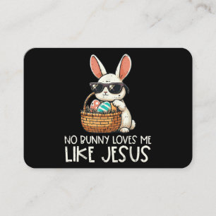 Carte De Visite Pâques Aucun Lapin Ne M'Aime Comme Jésus Chrétien