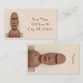 Carte De Visite Pâques Île Moai Head Thunder Cove (Devant / Derrière)