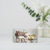 Carte De Visite Pâques Panier de Lilacs (Debout devant)