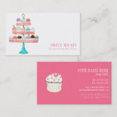 Carte De Visite Paquet d'affaires Cupcake Dessert Baking Bakery (Devant / Derrière)