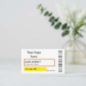 Carte De Visite paquet de lashes de bouteilles de pilules tendance (Debout devant)