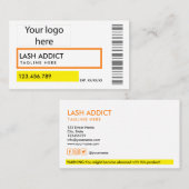 Carte De Visite paquet de lashes de bouteilles de pilules tendance (Devant / Derrière)