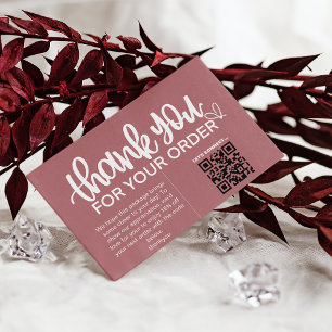 Carte De Visite Paquet Merci client Insérer un coupon de code QR
