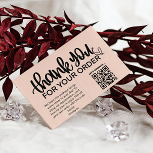 Carte De Visite Paquet Merci client Insérer un coupon de code QR