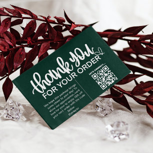 Carte De Visite Paquet Merci client Insérer un coupon de code QR