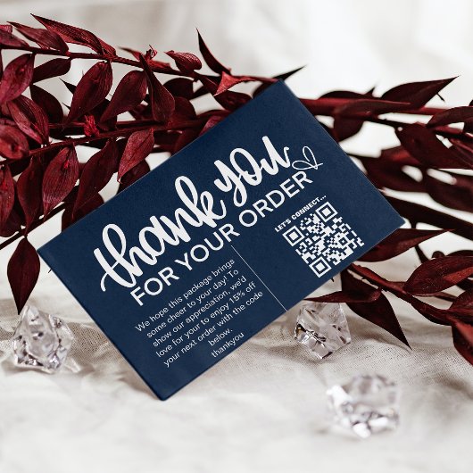 Carte De Visite Paquet Merci client Insérer un coupon de code QR